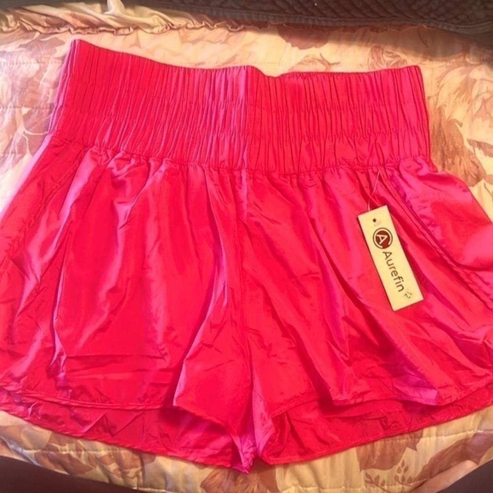 NWT Aurefin Pink Running Shorts Size 12